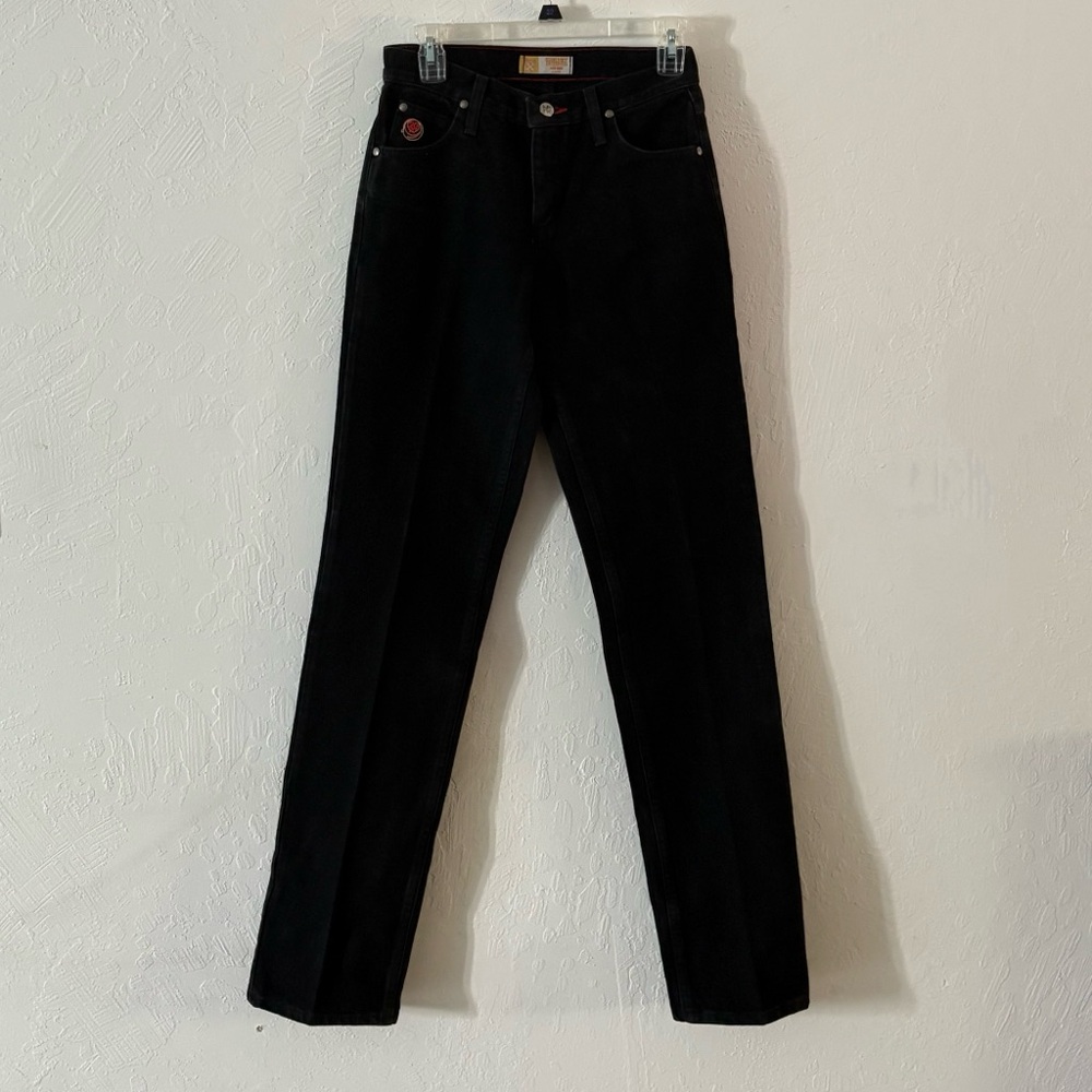 20X Black Western Tapered Leg Jeans Ladies Juniors‎ Sz 3/4 36” Inseam Horse Show